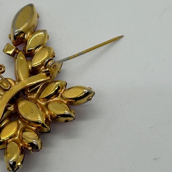 Vintage Juliana Butterfly Brooch Pink Fuchsia Rhinestone Pin Retro Gold Tone 762 - Picture 10 of 16